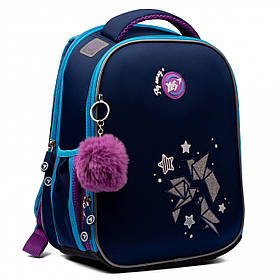 Рюкзак шкільний каркасний YES H-100 Origami Doves 35х28х15 см, 15 л синій (559372)