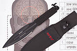 Ніж метальний тактичний спецназа BLACK DART важкий правильне балансування, фото 6