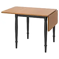 DANDERYD Стол раскладной, сосна/черный, 74/134x80 см