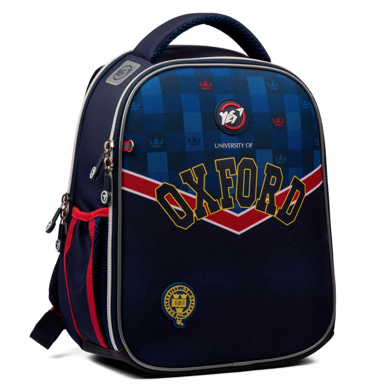 Рюкзак шкільний каркасний YES H-100 Oxford 35х28х15 см 15 л синій (559377)