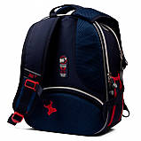 Рюкзак шкільний каркасний YES H-100 Oxford 35х28х15 см 15 л синій (559377), фото 4