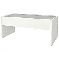 DUNDRA Стол с местом для хранения, белый/серый