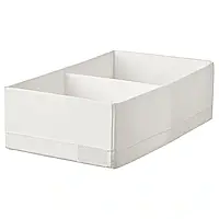STUK Коробка с отделениями, белая, 20x34x10 см