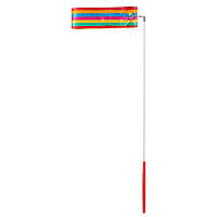 Лента гимнастическая 4 м, цветная радуга с палочкой TA7134-4-CL