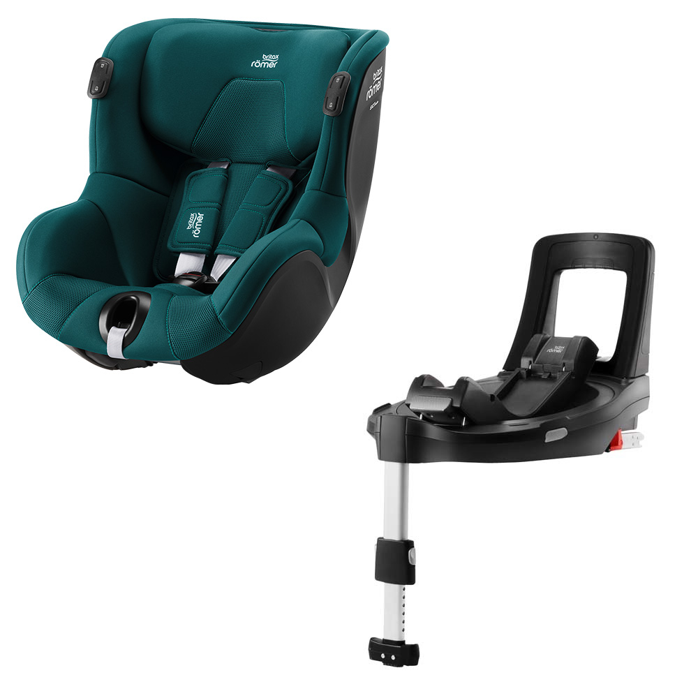 Автокрісло Britax-Römer DUALFIX iSENSE 3 міс до 4 років з платформою FLEX BASE, Atlantic Green