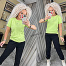 Жіноча базова футболка напівоблягаючого силуету в кольорах (р. 42-50) 7171057, фото 4