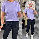 Жіноча базова футболка напівоблягаючого силуету в кольорах (р. 42-50) 7171057, фото 5