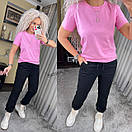 Жіноча базова футболка напівоблягаючого силуету в кольорах (р. 42-50) 7171057, фото 6