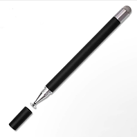 Универсальный стилус 2 в 1 Pencil Duo чёрный карандаш-ручка для всех сенсорных экранов Android iOS Windows