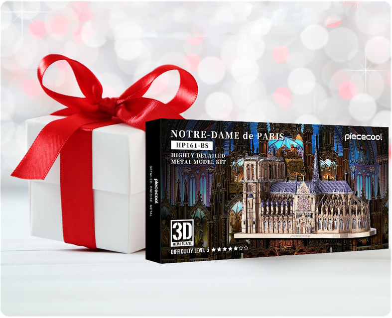 ▻Заказать Металевий 3D пазл Piececool HP161-BS Нотр-Дам-де