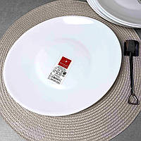 Обідня овальна біла тарілка Bormioli Prometeo 27*24 см, ресторанний посуд