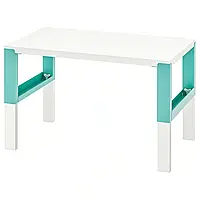 PÅHL Письменный стол, белый/бирюзовый, 96x58 см