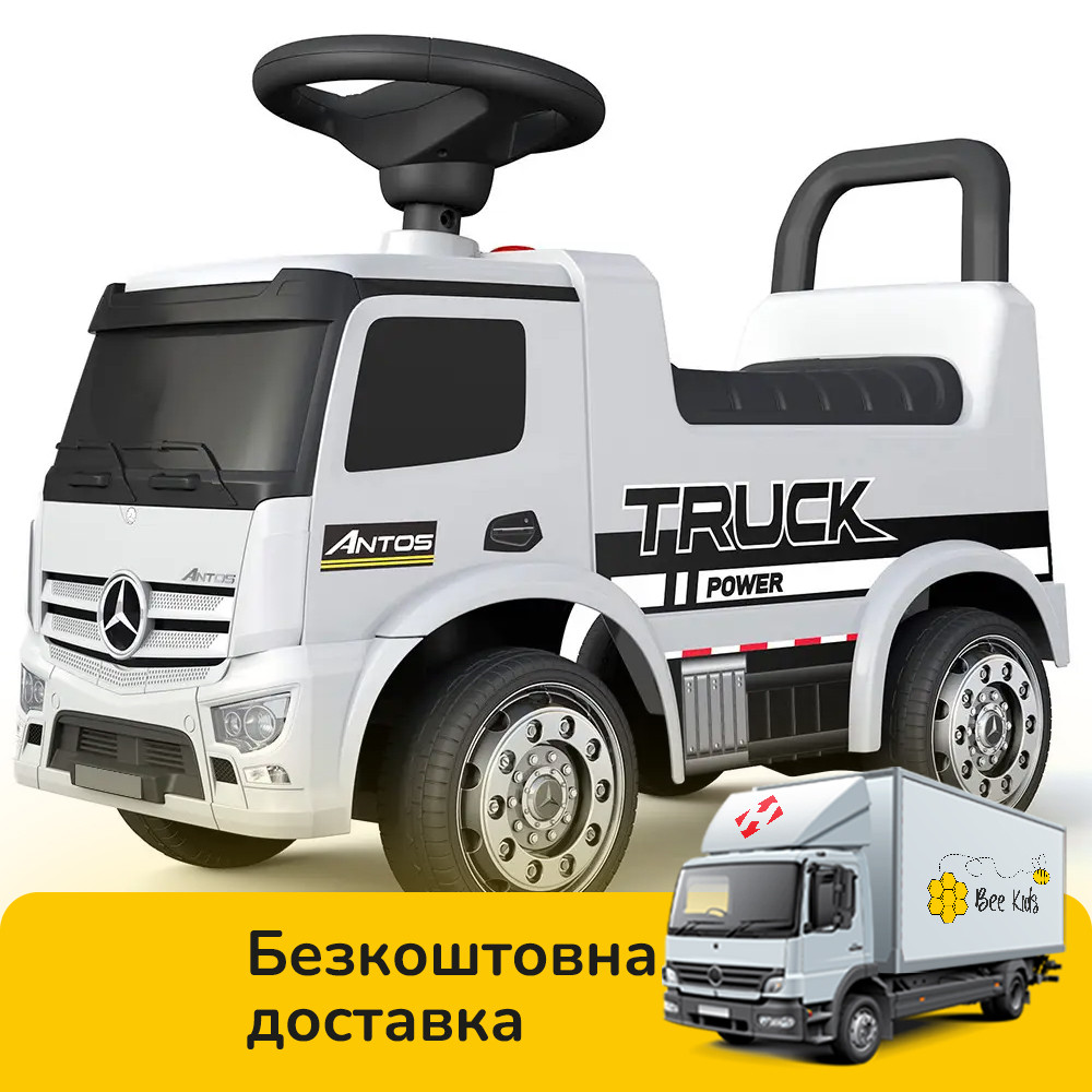 Дитяча каталка-толокар Mercedes (машинка, музика, на батарейці) Вантажівка Bambi 656-1, фото 1