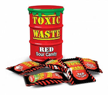 Toxic Waste Red Sour Candy Drum 42г, фото 1
