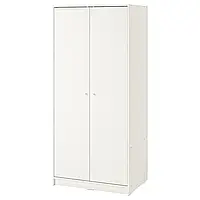 KLEPPSTAD Гардероб/2 двері, білі, 79x176 см
