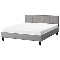 FALUDDEN Каркас кровати с мягкой обивкой, серый, 160x200 см