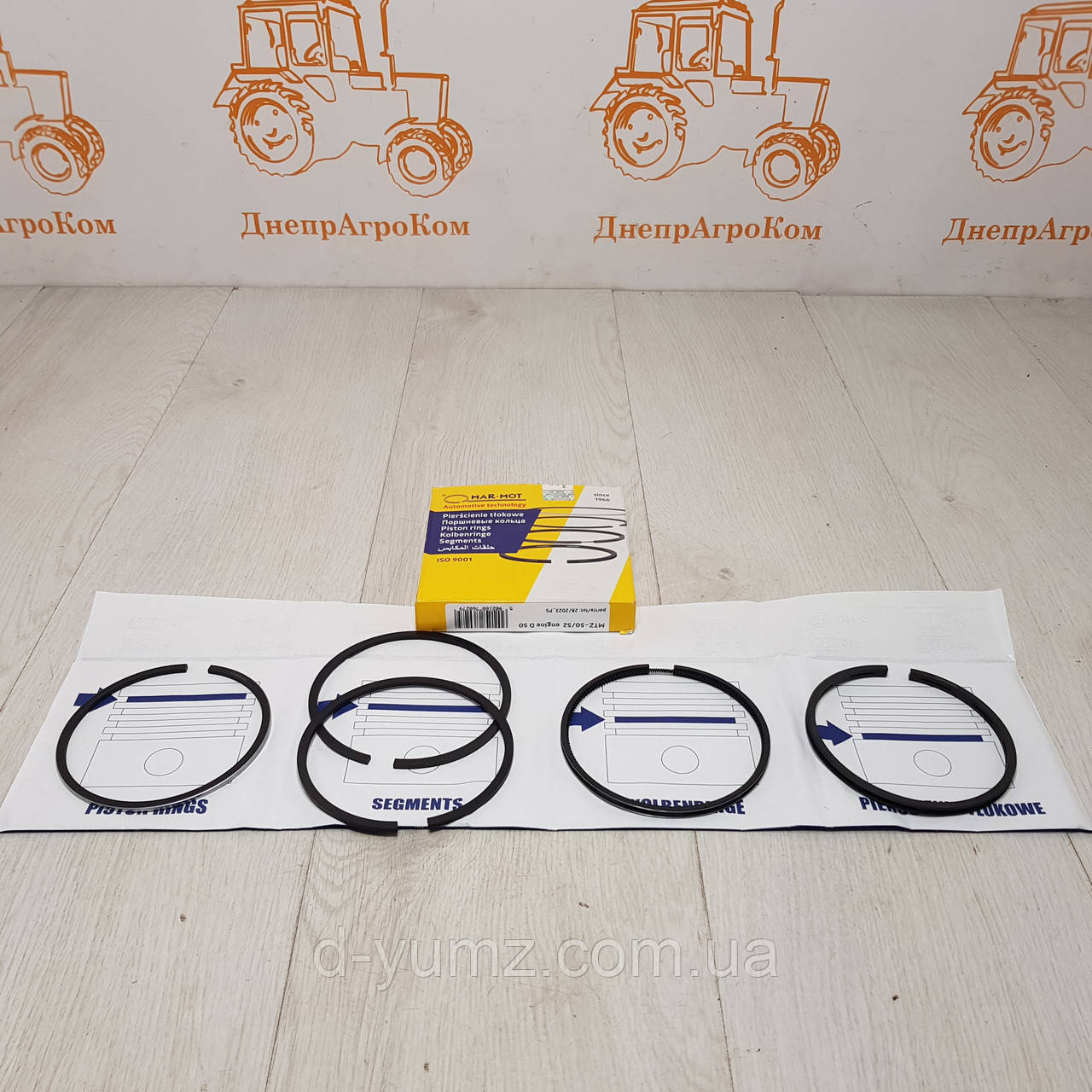 Кільця поршневі трактора МТЗ, ЮМЗ (комплект) виробник MAR-MOT (Польша) 50-1004060А