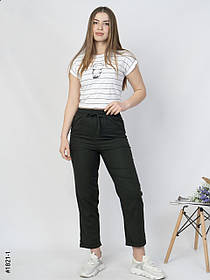 1821-1 Штани жіночі літні льон батал (4 од: 50,52,54,56)