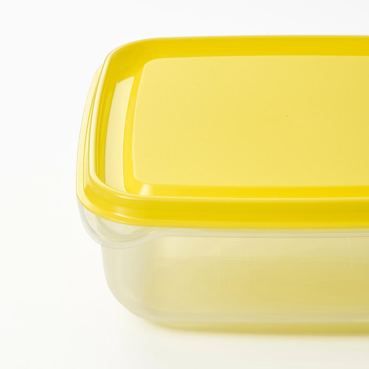 PRUTA Контейнер для пищевых продуктов, прозрачный/желтый, 0,6 л - фото 4 - id-p1816863292