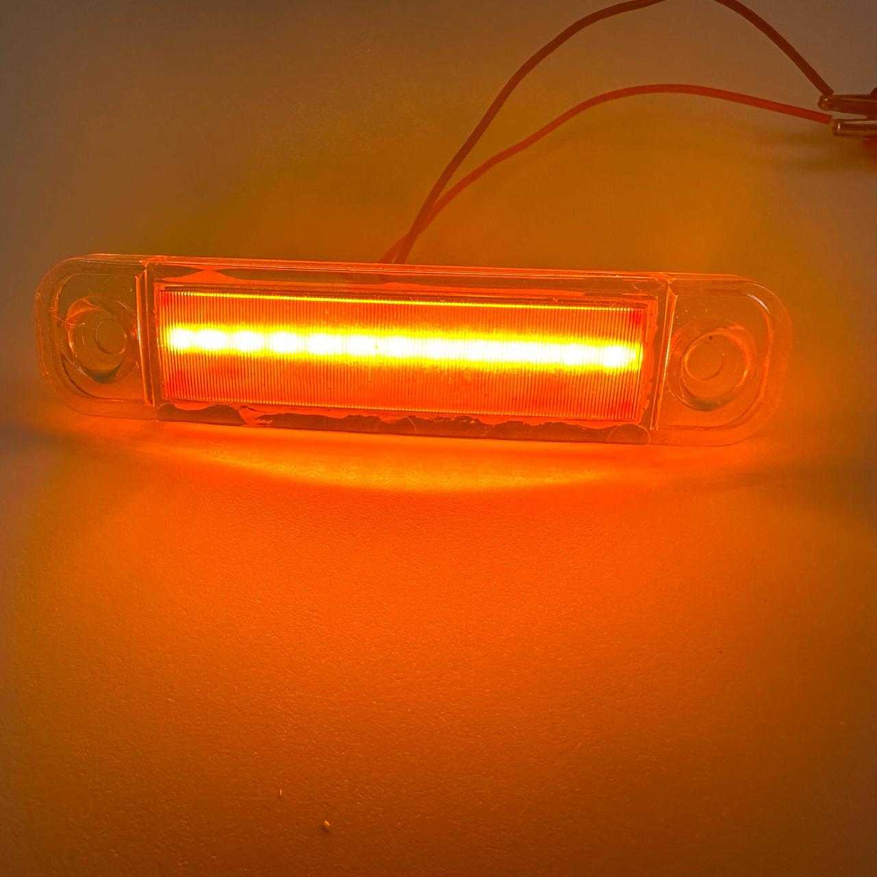Габаритний ліхтар жовтий 24v 10cм 12LED, фото 1