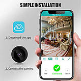 Міні камера бездротова IP відеоспостереження A9 з Wi Fi портативна з підставкою, фото 8