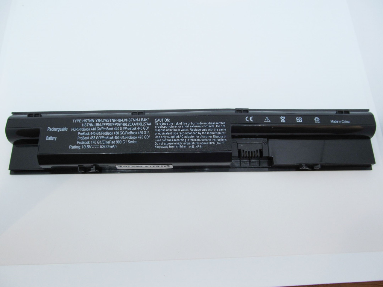 Батарея для ноутбука HP ProBook 450 G1 HSTNN-LB4K, 5200mAh, 6cell, 10.8 V, Li-ion, чорна