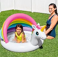 ☀️Надувний басейн дитячий Intex 57113 Єдиноріг 127 х 102 х 69 см, об'єм 45л