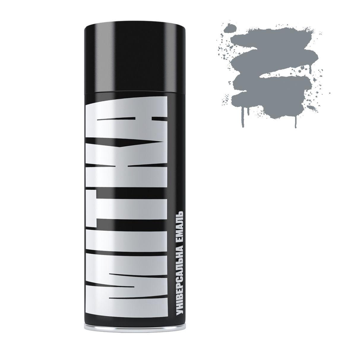 Емаль 7046 Сіра Матова універсальна аерозоль 400мл Mitka