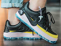 Женские кроссовки Nike Air Force Jester"Black/Blu/Pink/Yellow"