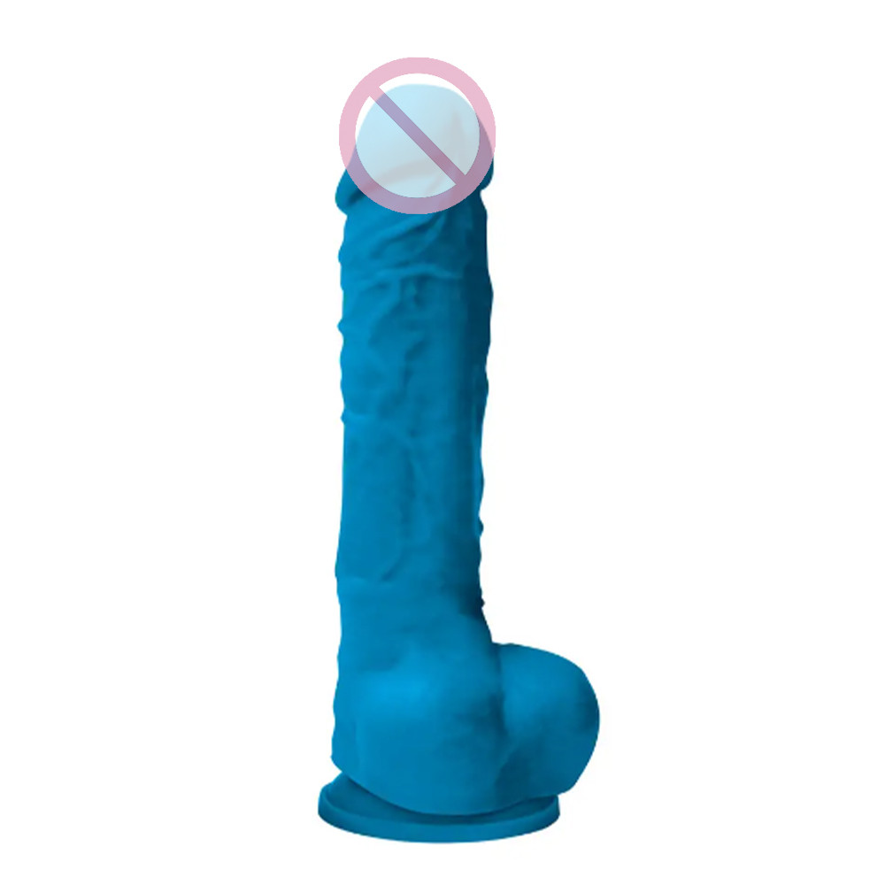 Фалоїмітатор реалістичний із мошокою NS Novelties Colours Pleasures 7" Dildo Blue