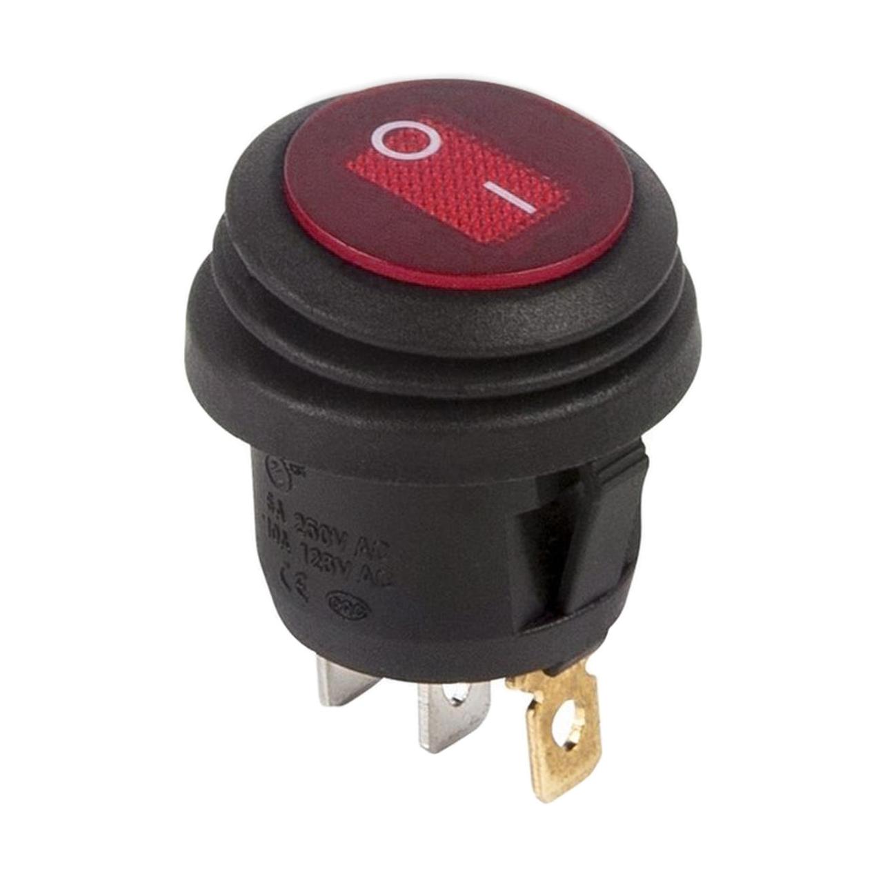 Перемикач Daier KCD1-5-101NW RD, ON-OFF, 3pin, 6A 250VAC