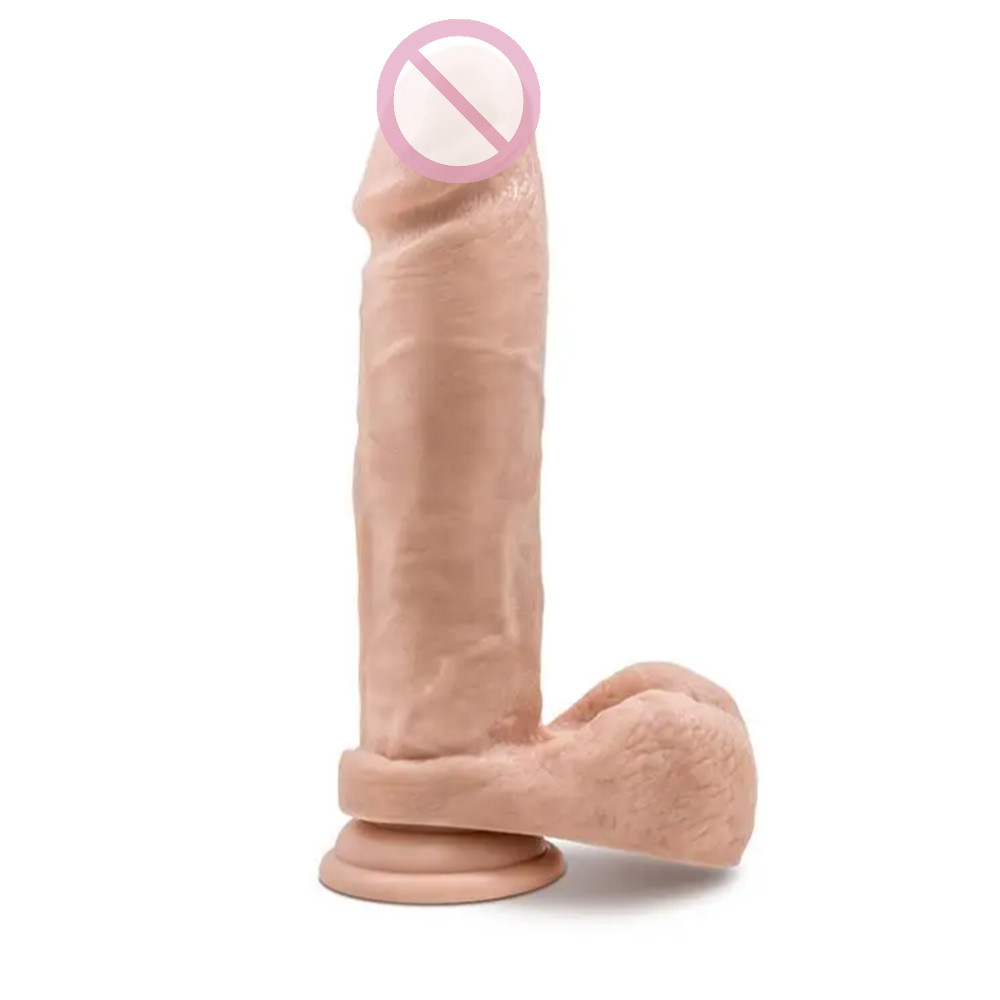 Фалоїмітатор реалістичний із мошокою Au Naturel 9.5inch Dildo Vanilla