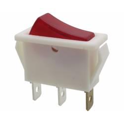 Перемикач Daier KCD3-101N RD, ON-OFF, 3pin, 15A 250VAC, білий корпус