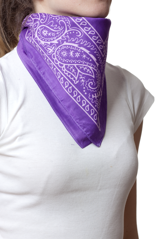 Бандана головний убір бузкова Бандана класична бузкова 2