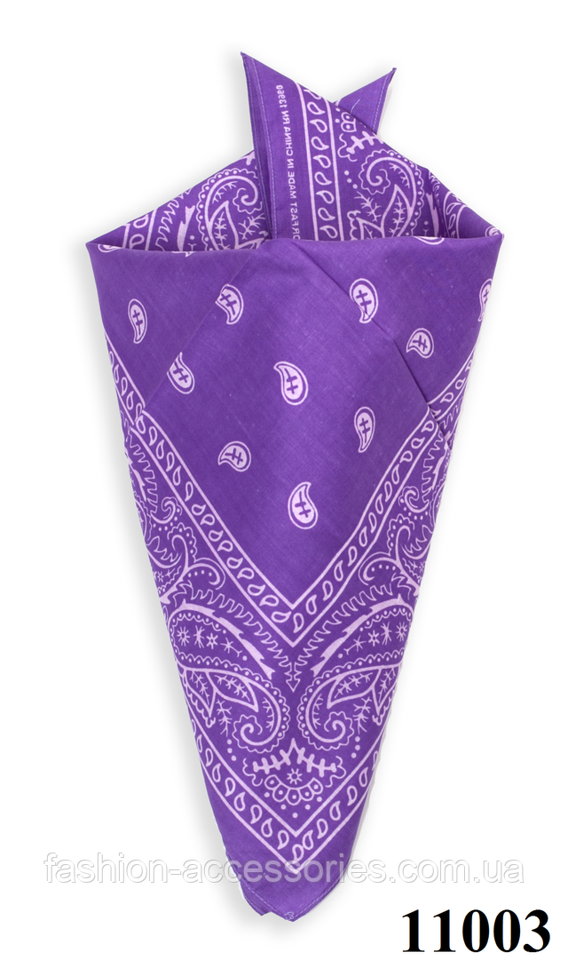 Бандана в задній кишені бузкова Бандана класична бузкова 4