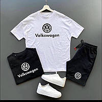 Чоловічий костюм з логотипом Volkswagen. Комплект шорт та футболка