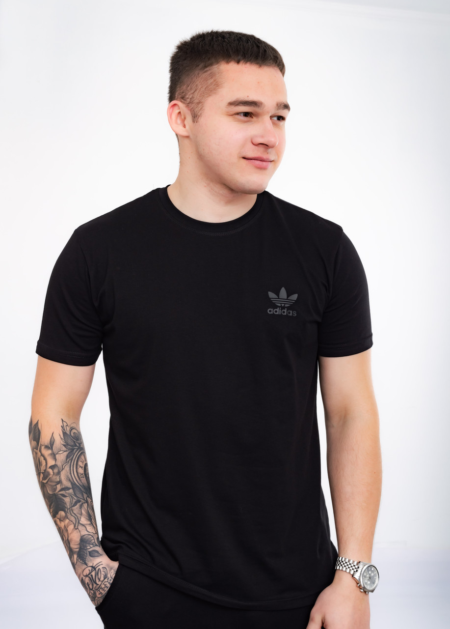 Чоловіча футболка Adidas чорний+чорний
