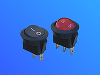 Переключатель малый Daier KCD5-2-102 RD, ON-ON, 3pin, 3A 250V