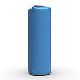 Ємність 1000 л вузька вертикальна блакитна Командор 2000, фото 2