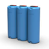 Ємність 1000 л вузька вертикальна блакитна Командор 2000, фото 4