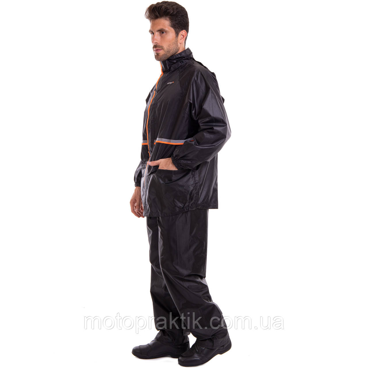 Atrio MT-085 Rainsuit Black/Orange, M Мотокостюм дощової роздільний