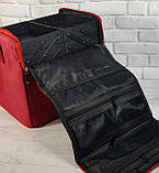 Сумка (кейс б'юті) з текстилю для майстрів (яскраво-фіолетовий, на змійці), фото 2