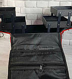 Сумка (кейс б'юті) з текстилю для майстрів (яскраво-фіолетовий, на змійці), фото 3