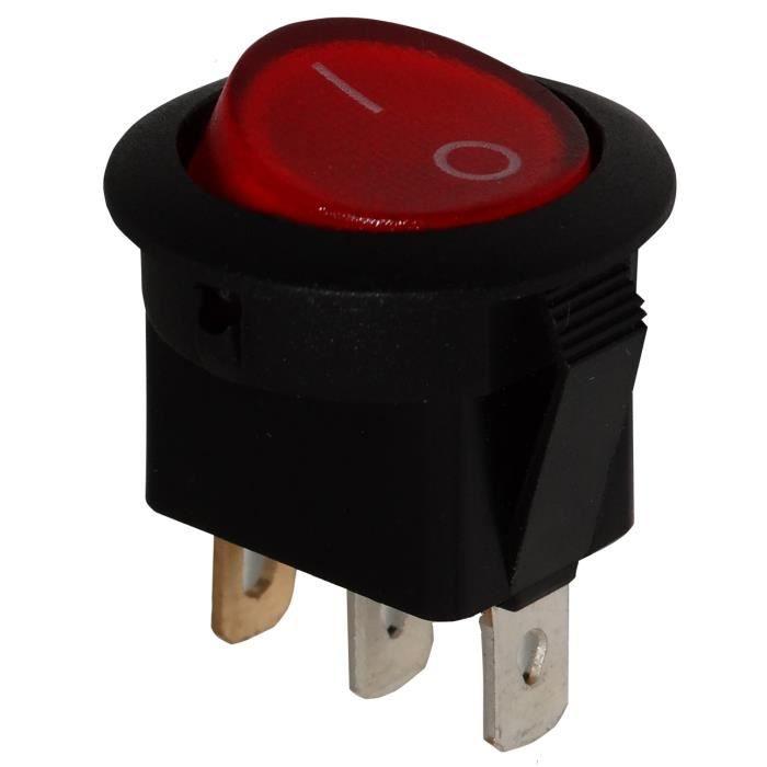 Перемикач Daier KCD1-10-102 RD, ON-ON, 3pin, 6A 250VAC