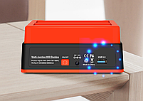 Док станція HDD SSD 2.5" 3.5" SATA III USB3.0 E-Elei EL-H5 з функцією клонування, фото 6