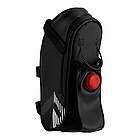 Велосумка під сідло 3в1 водостійка / Підсидільна сумка на велосипед з кишенею для фляги та мигалкою, фото 6