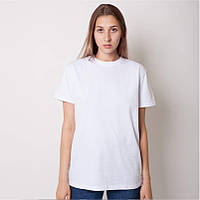 Літня бавовняна базова футболка жіноча біла Regular розмір M (GB2121)