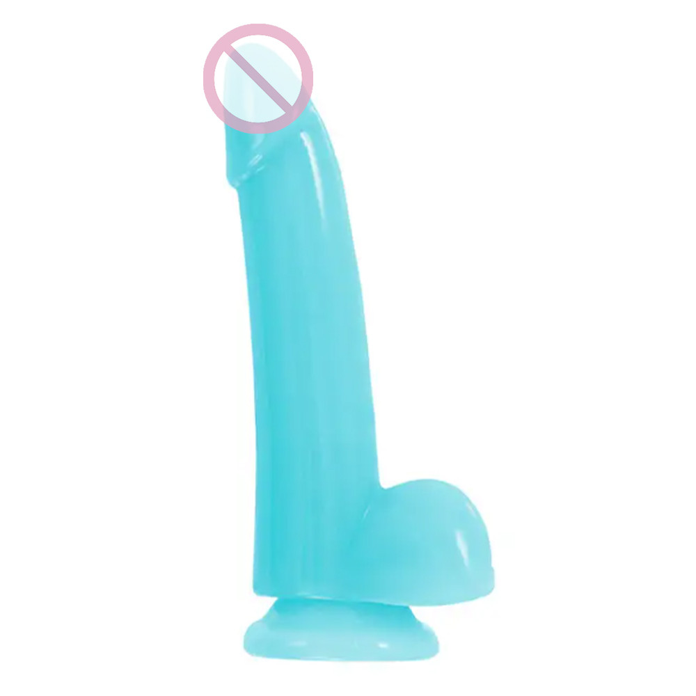 Фалоїмітатор світний NS Novelties Firefly Smooth Glowing Dong 5inch Blue
