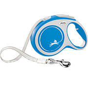 Повідець рулетка Flexi New Comfort L, для собак вагою до 50 кг, стрічка 8 метрів, колір синій