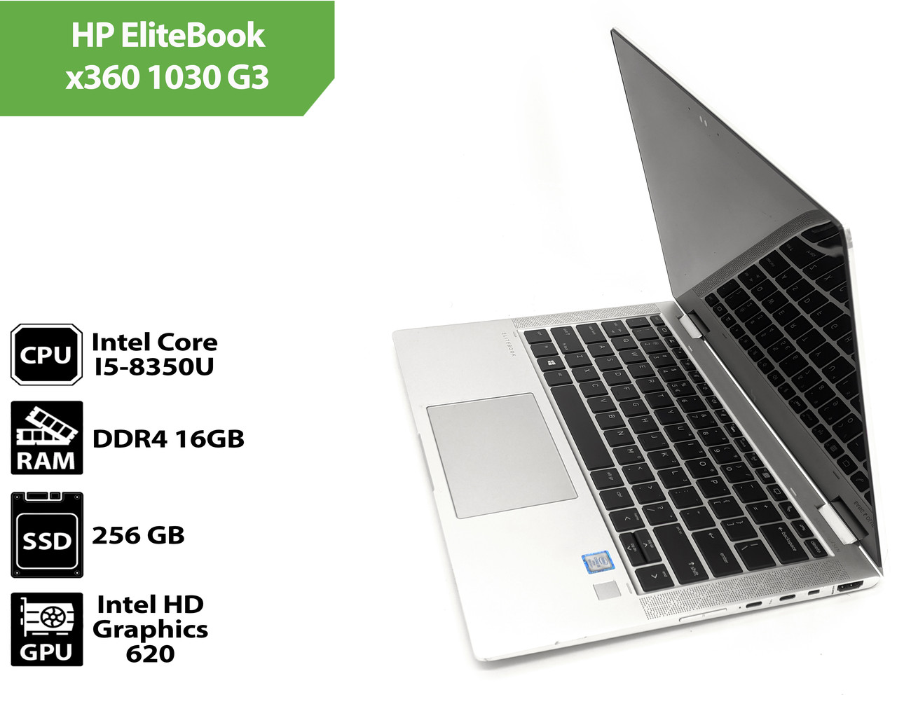 Ноутбук HP EliteBook x360 1030 G3 (13.3" / Intel Core I5-8350U / 16Gb / SSD 256Gb) Сенсорний дисплей